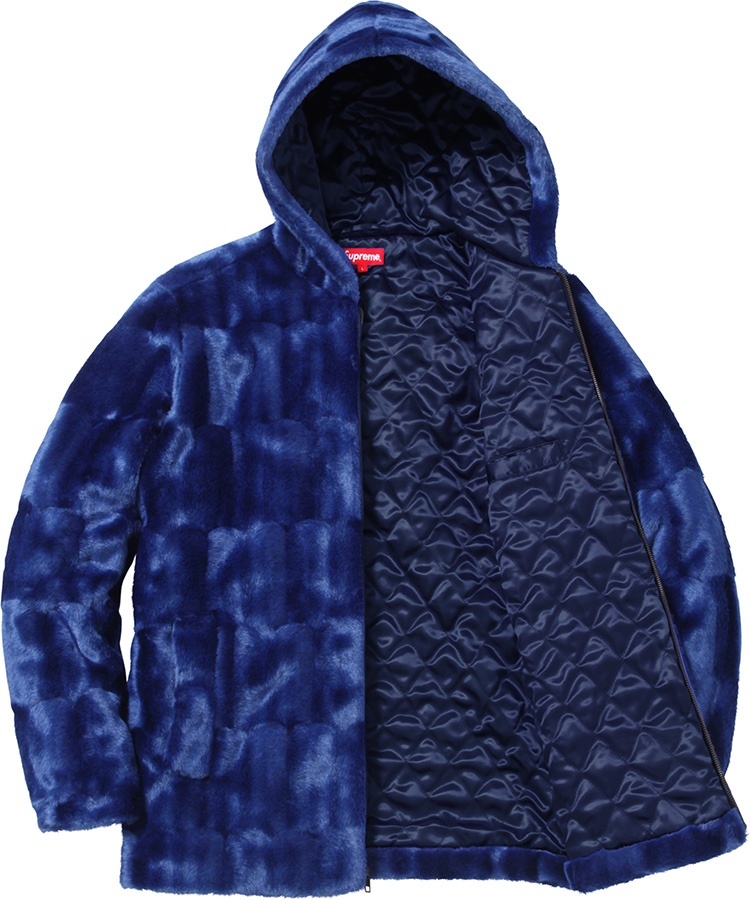 Faux Fur Hooded Zip Jacket view 3